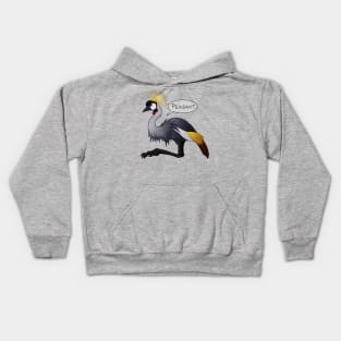 Snooty Crowned Crane Kids Hoodie